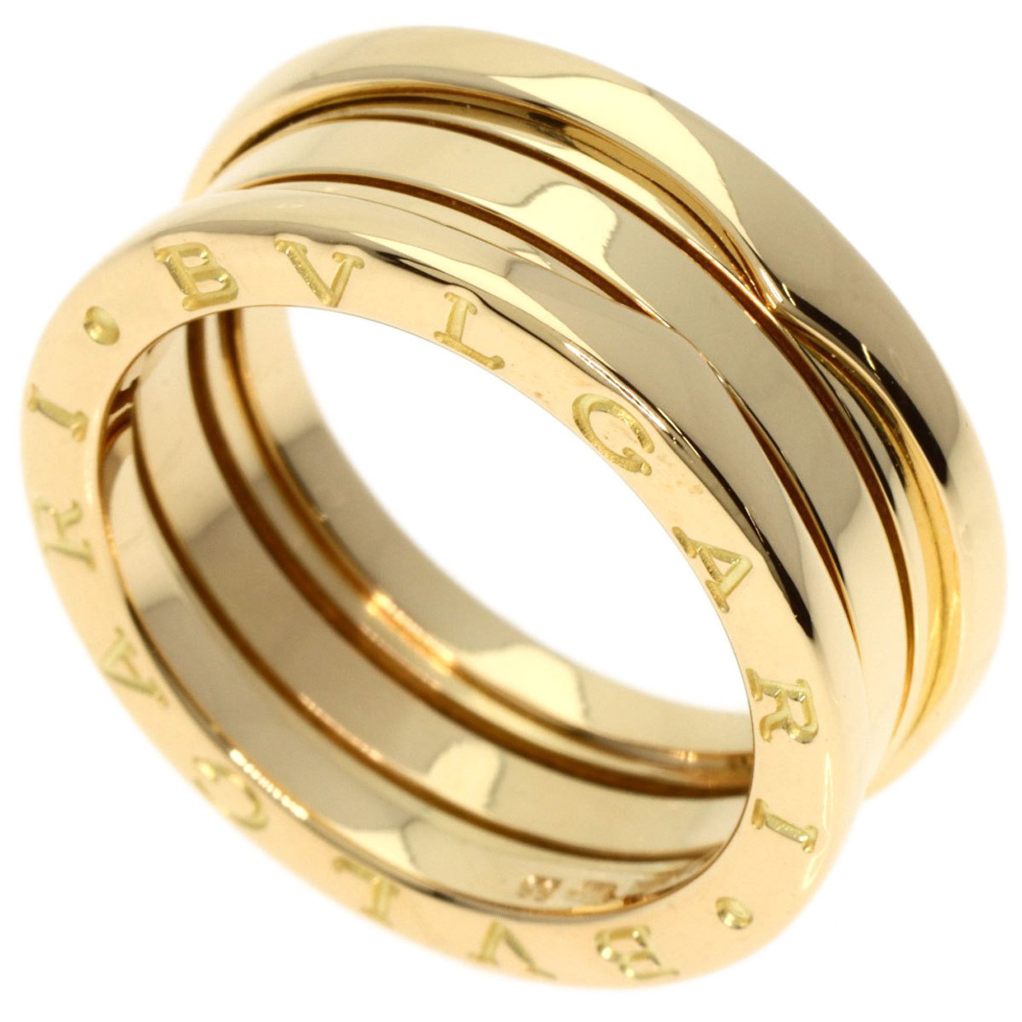 BVLGARI B-zero1 B-zero One 2-Band S #55 Ring, K18 Yellow Gold, Women's