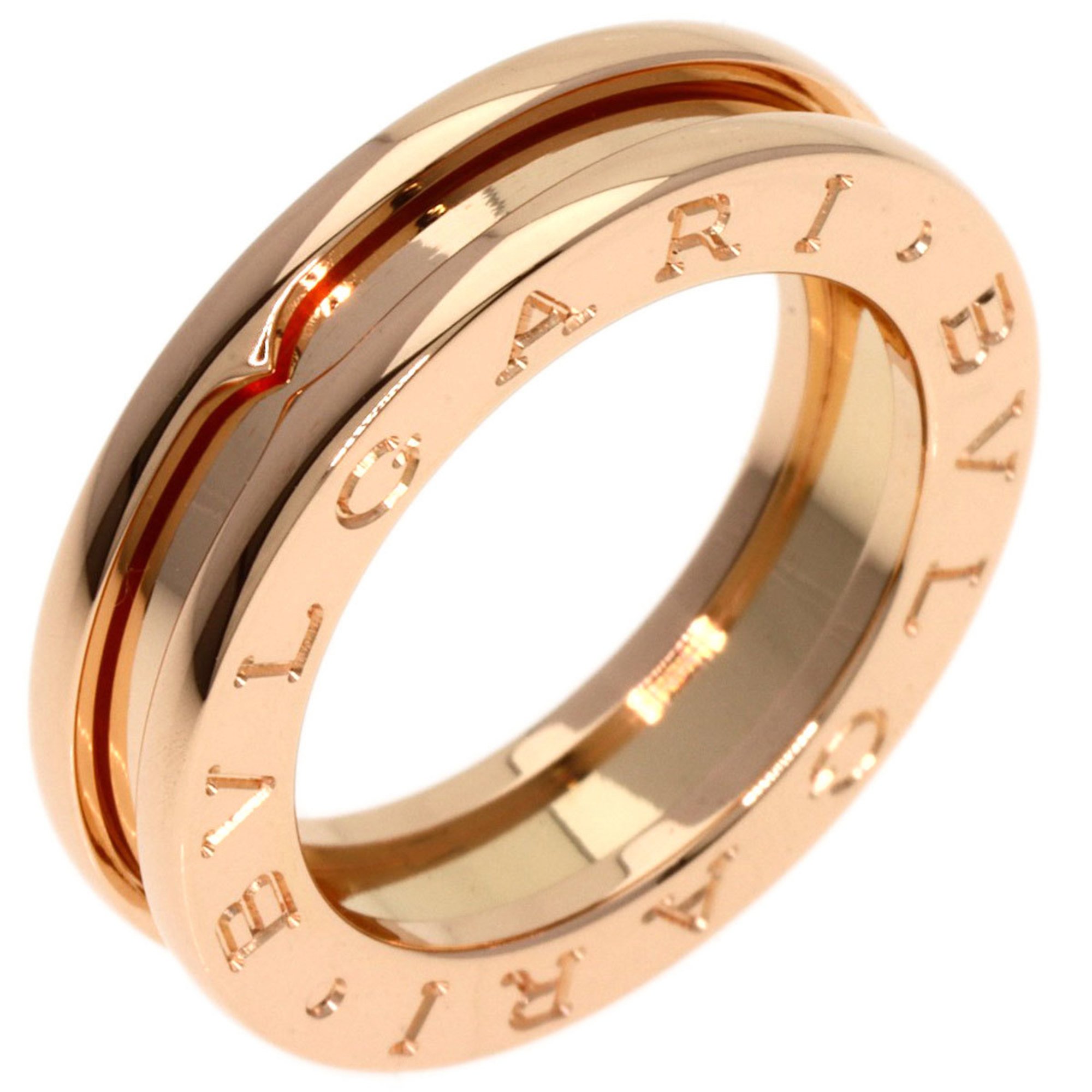 BVLGARI B-zero1 1 band XS #47 Ring, K18 pink gold, for women,