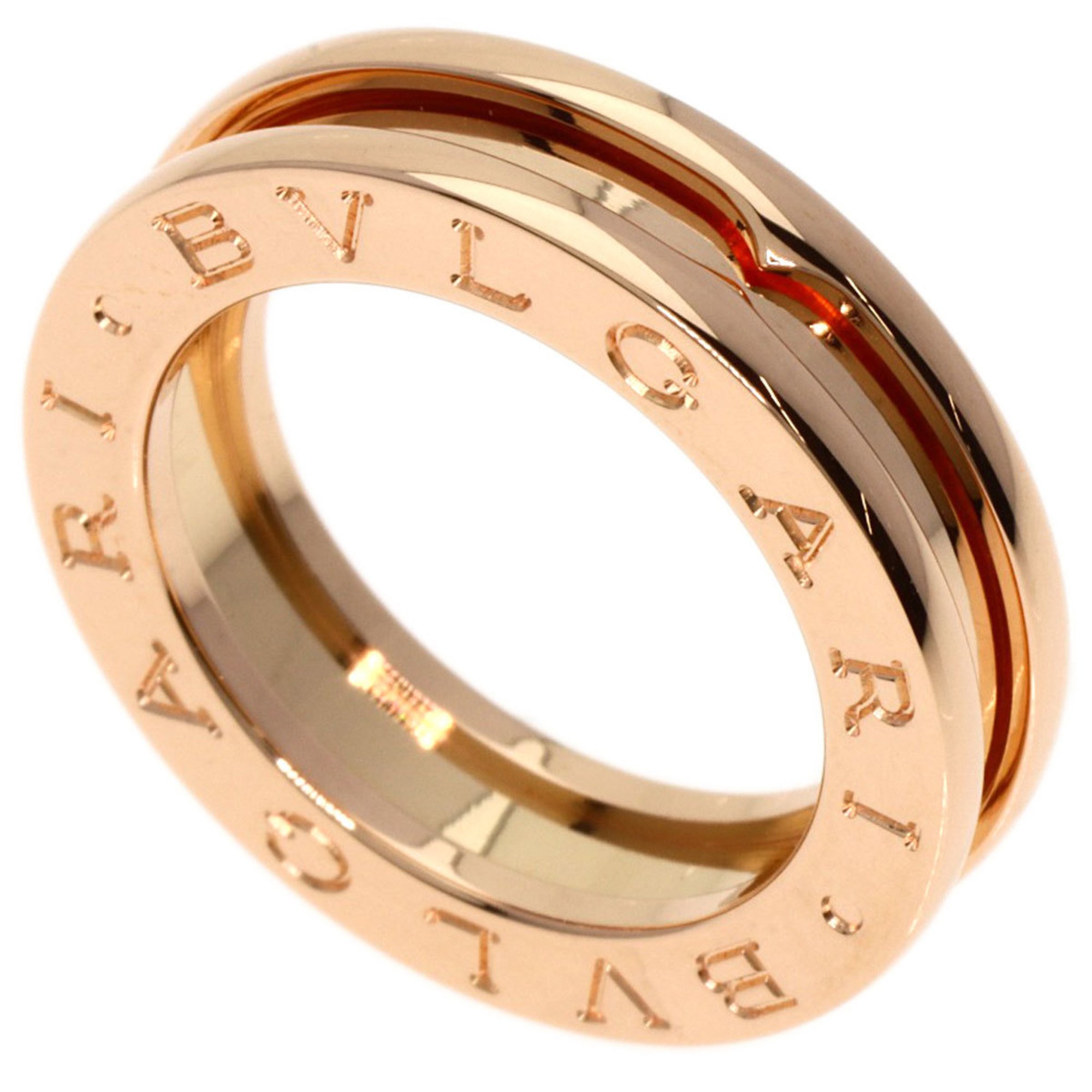 BVLGARI B-zero1 1 band XS #47 Ring, K18 pink gold, for women,