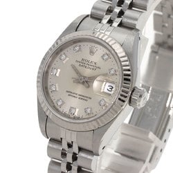 Rolex 69174G Datejust 10P Diamond Watch Stainless Steel SS K18WG Ladies ROLEX