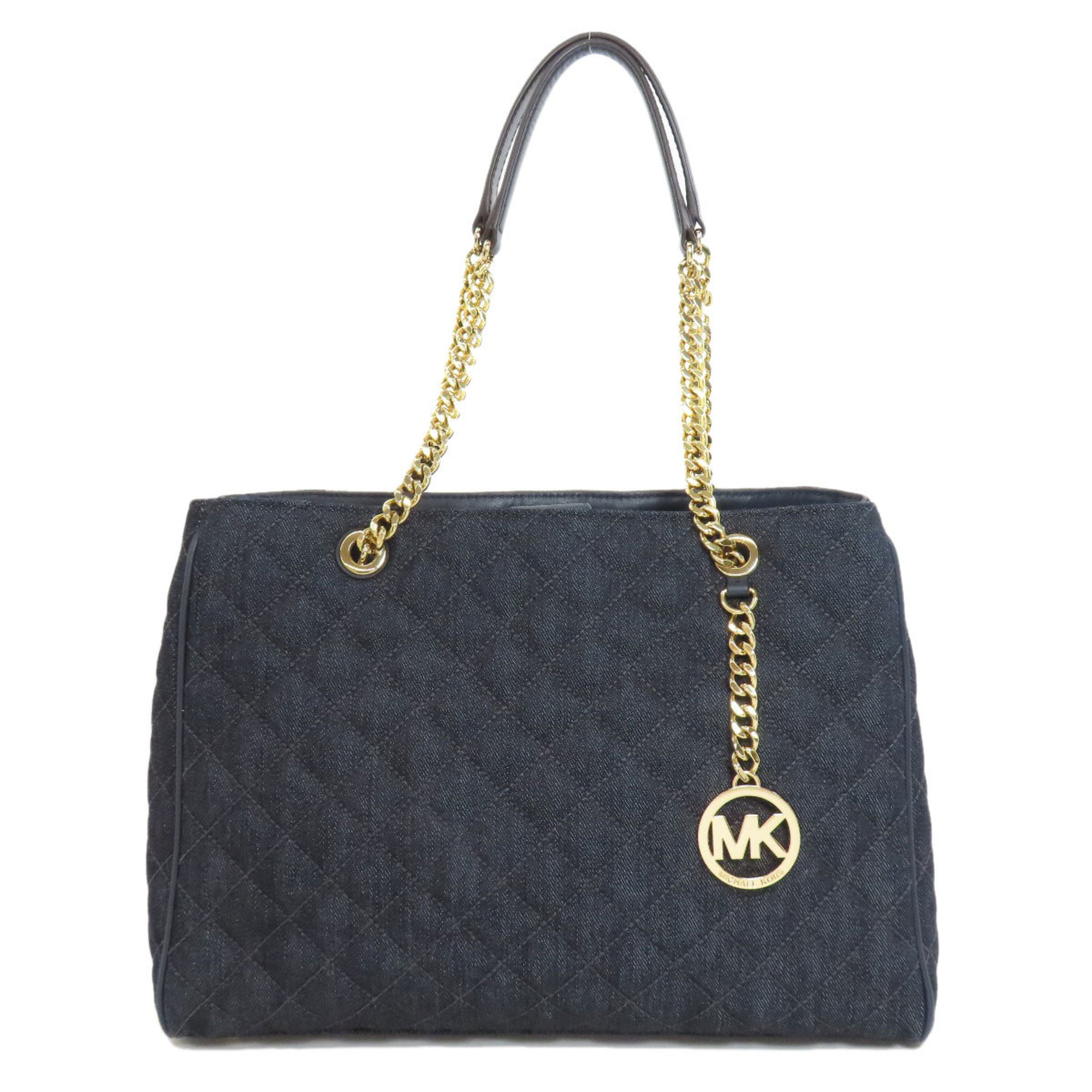 MICHAEL Michael Kors MICHAEL KORS Quilted Chain Tote Bag Denim Women's