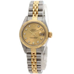 Rolex 79173 Datejust 10P Diamond Watch Stainless Steel SSxK18YG Ladies ROLEX