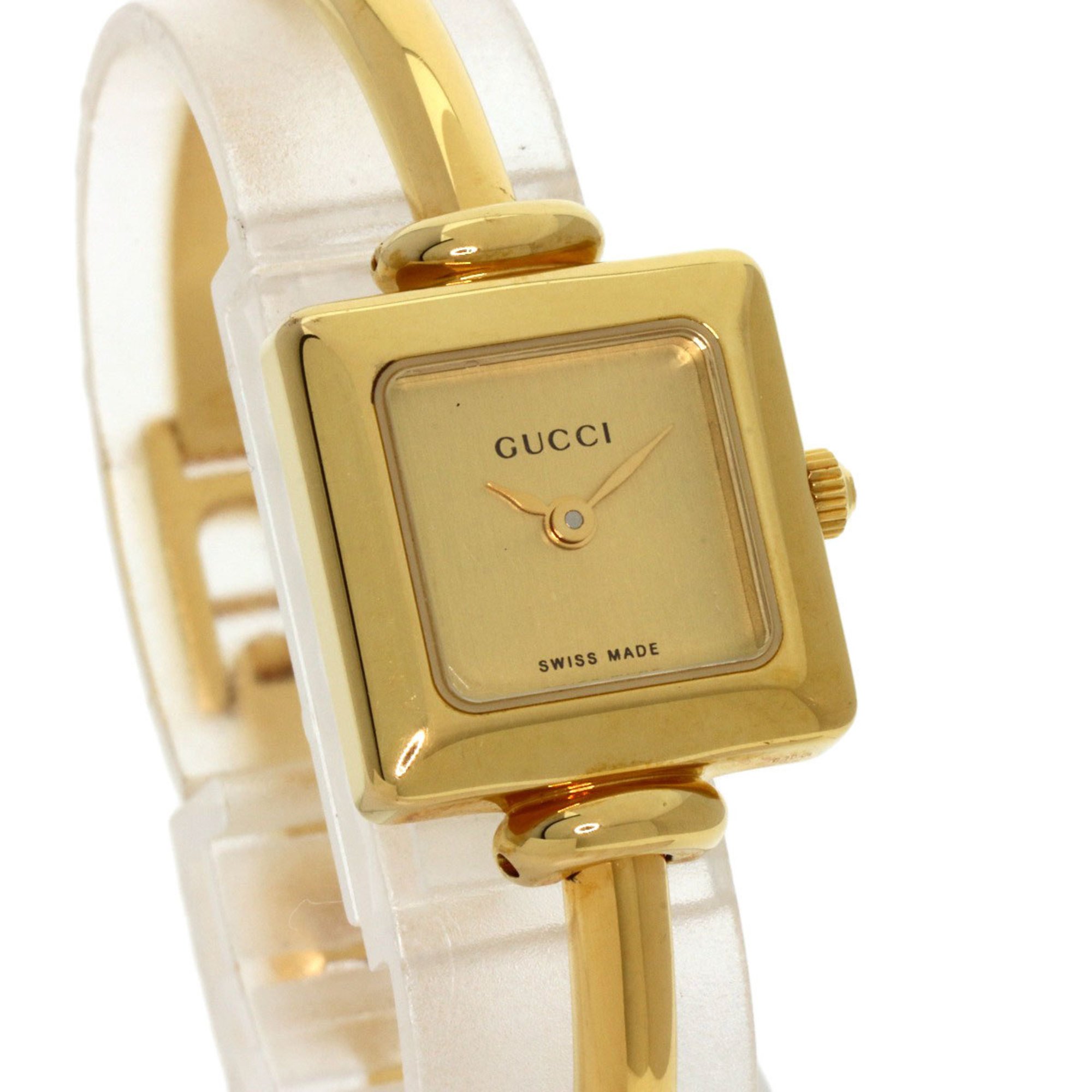 Gucci 1900L Square Face Watch GP Ladies GUCCI