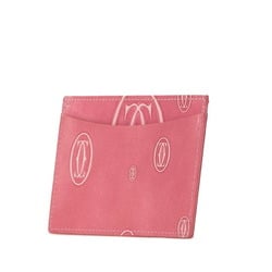 Cartier Must Line Happy Birthday Card Case Pink Enamel Women's CARTIER