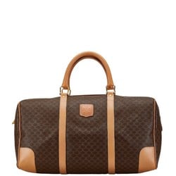 Celine Macadam Boston Bag Travel Brown PVC Leather Women's CELINE