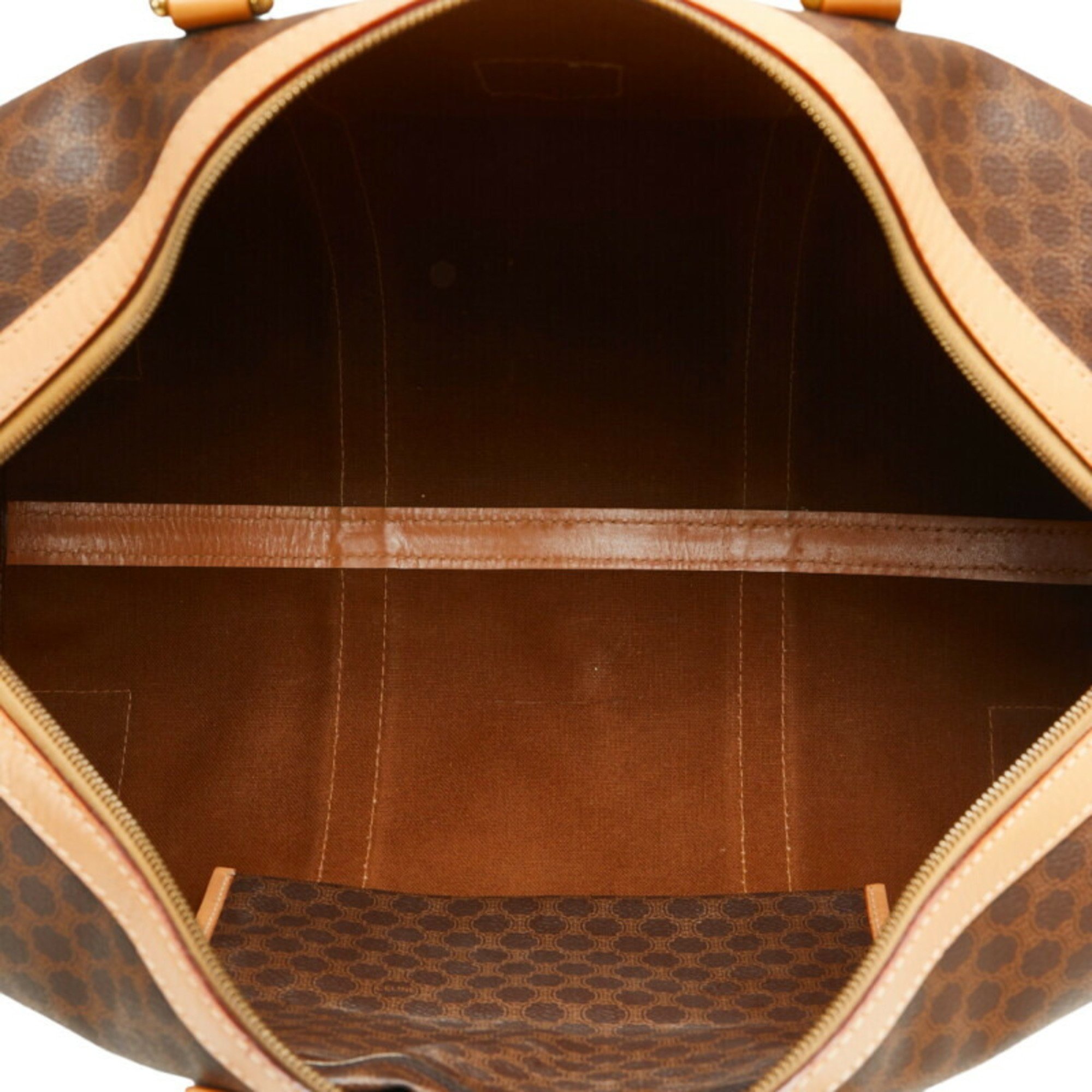 Celine Macadam Boston Bag Travel Brown PVC Leather Women's CELINE