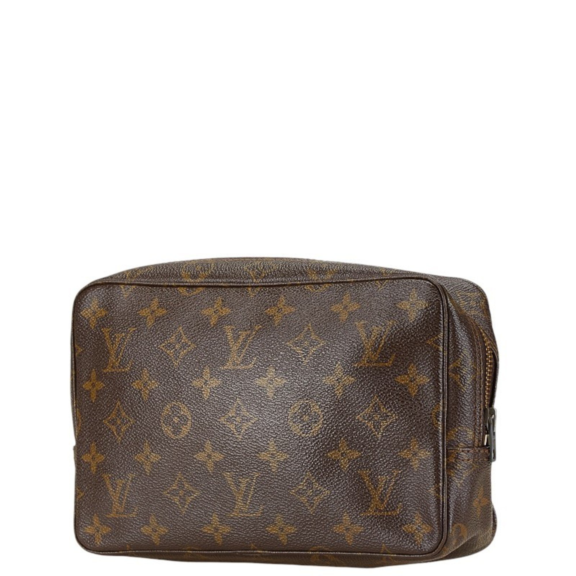 Louis Vuitton Monogram Truss Toilette 23 Second Bag M47524 Brown PVC Leather Women's LOUIS VUITTON