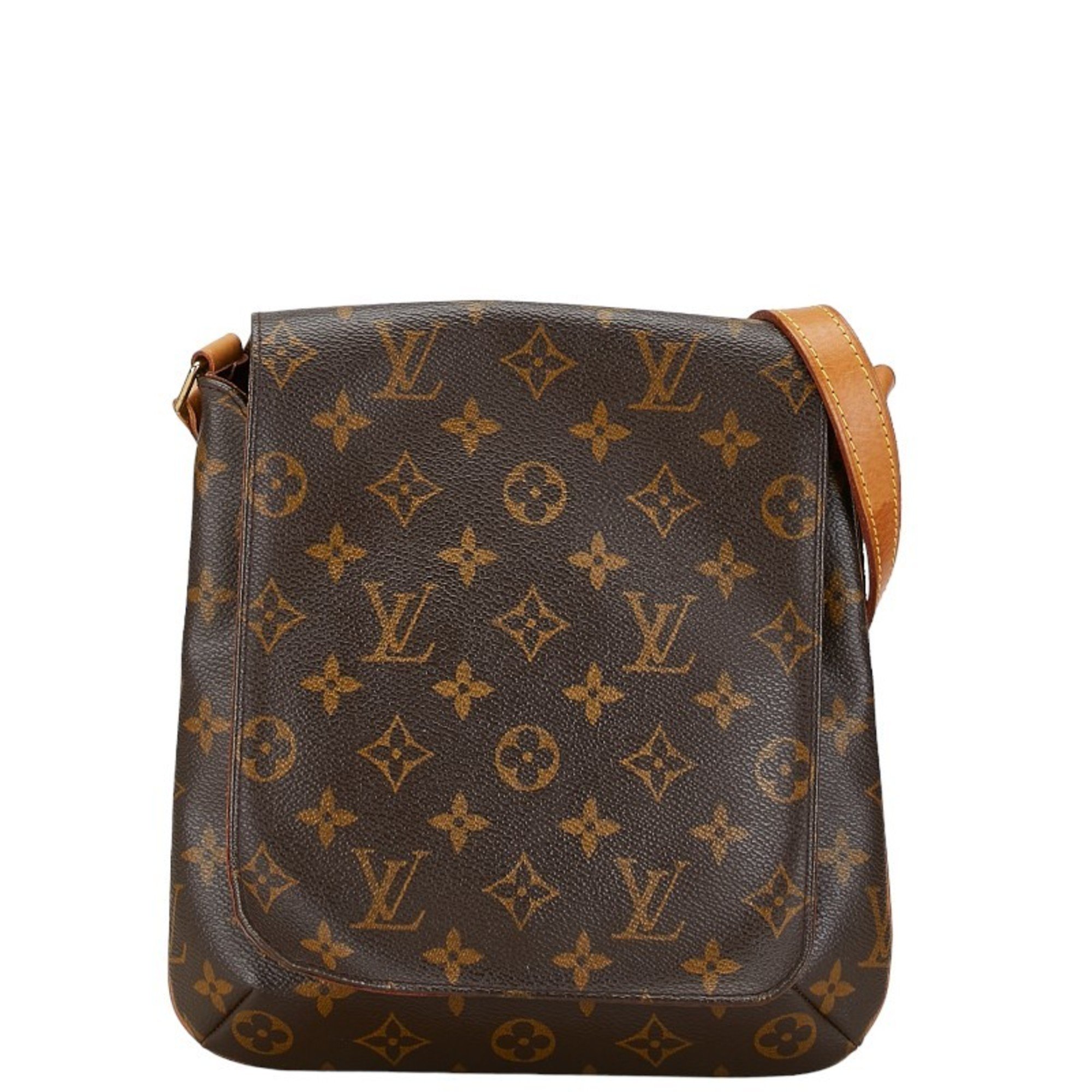 Louis Vuitton Monogram Musette Salsa Short Shoulder Bag M51258 Brown PVC Leather Women's LOUIS VUITTON