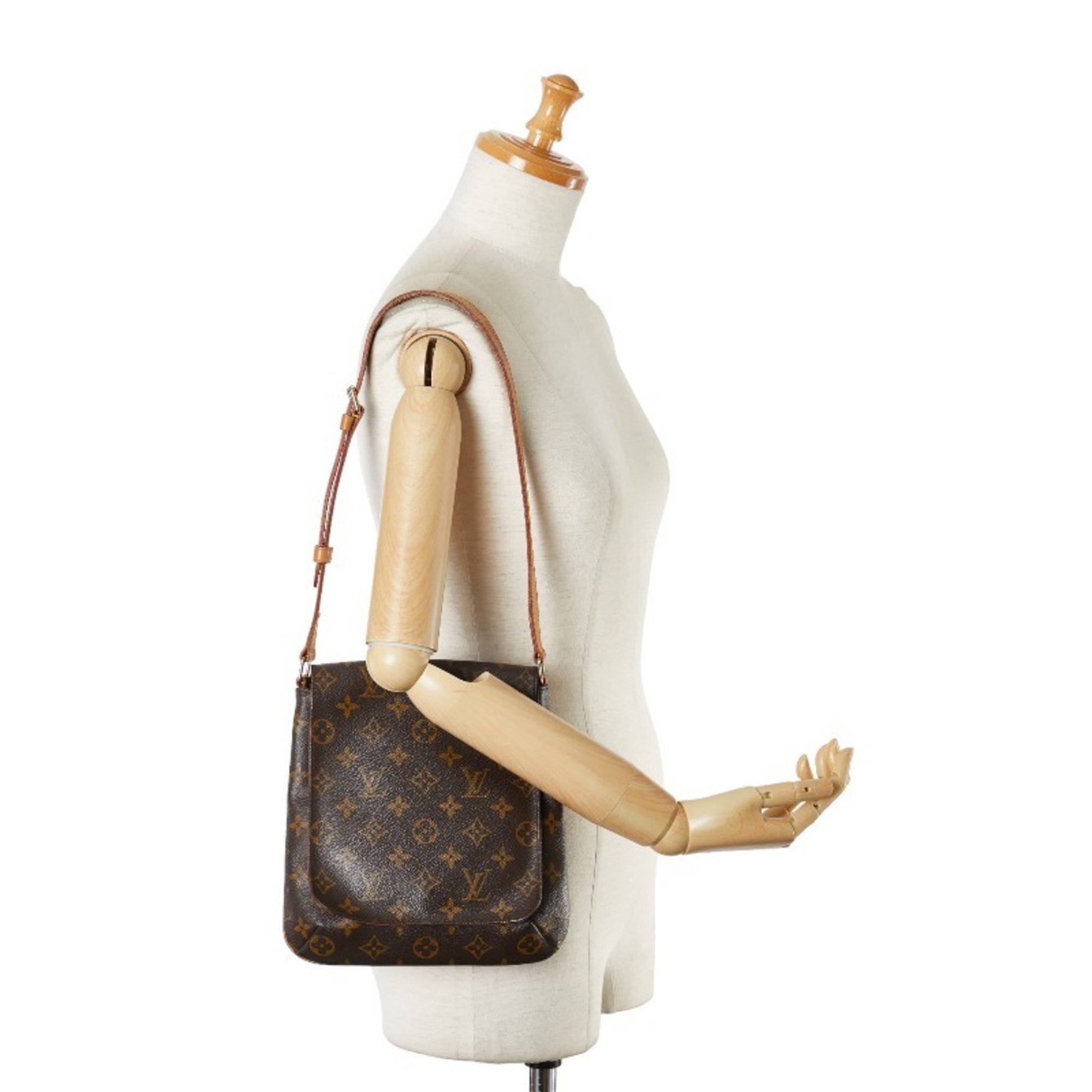 Louis Vuitton Monogram Musette Salsa Short Shoulder Bag M51258 Brown PVC Leather Women's LOUIS VUITTON