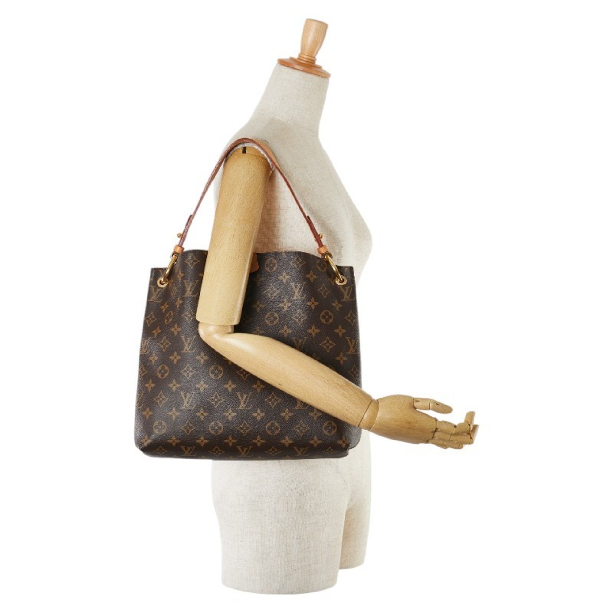 Louis Vuitton Monogram Graceful PM Bag M43701 Brown PVC Leather Women's LOUIS VUITTON