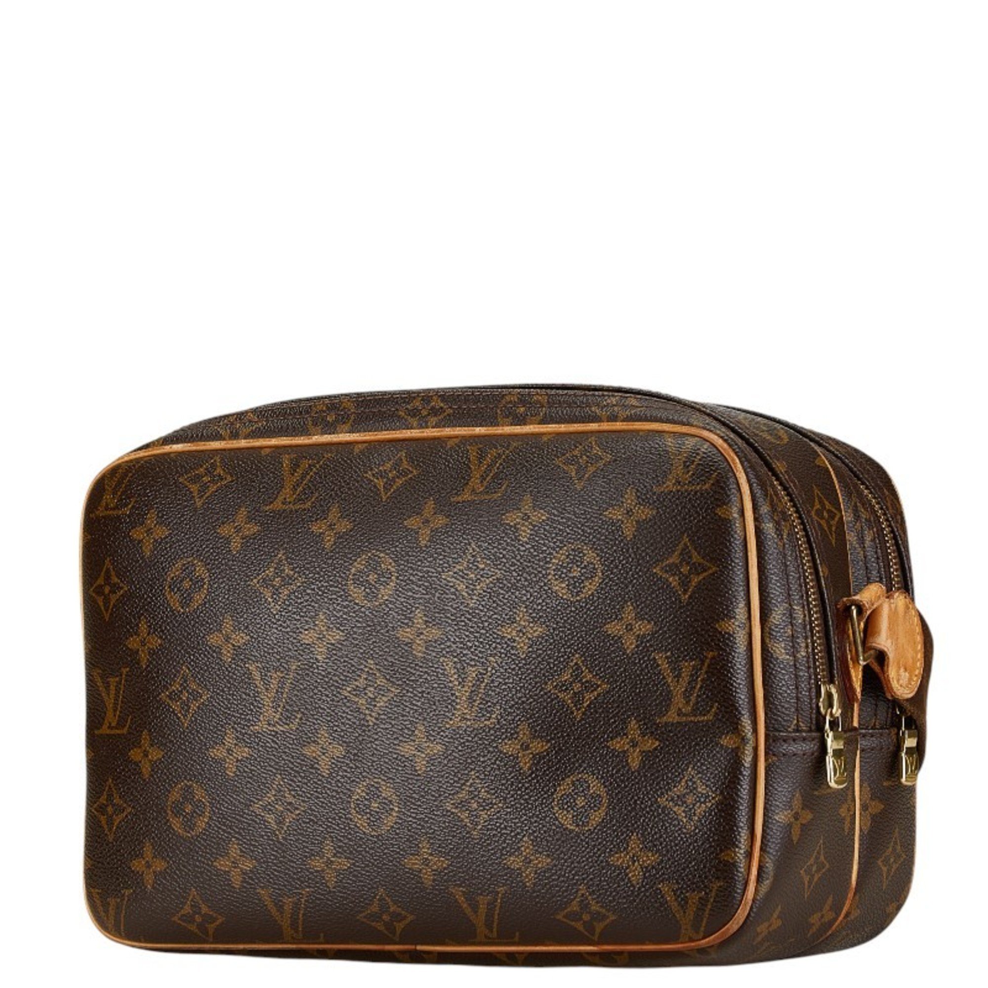 Louis Vuitton Monogram Reporter PM Shoulder Bag M45254 Brown PVC Leather Women's LOUIS VUITTON