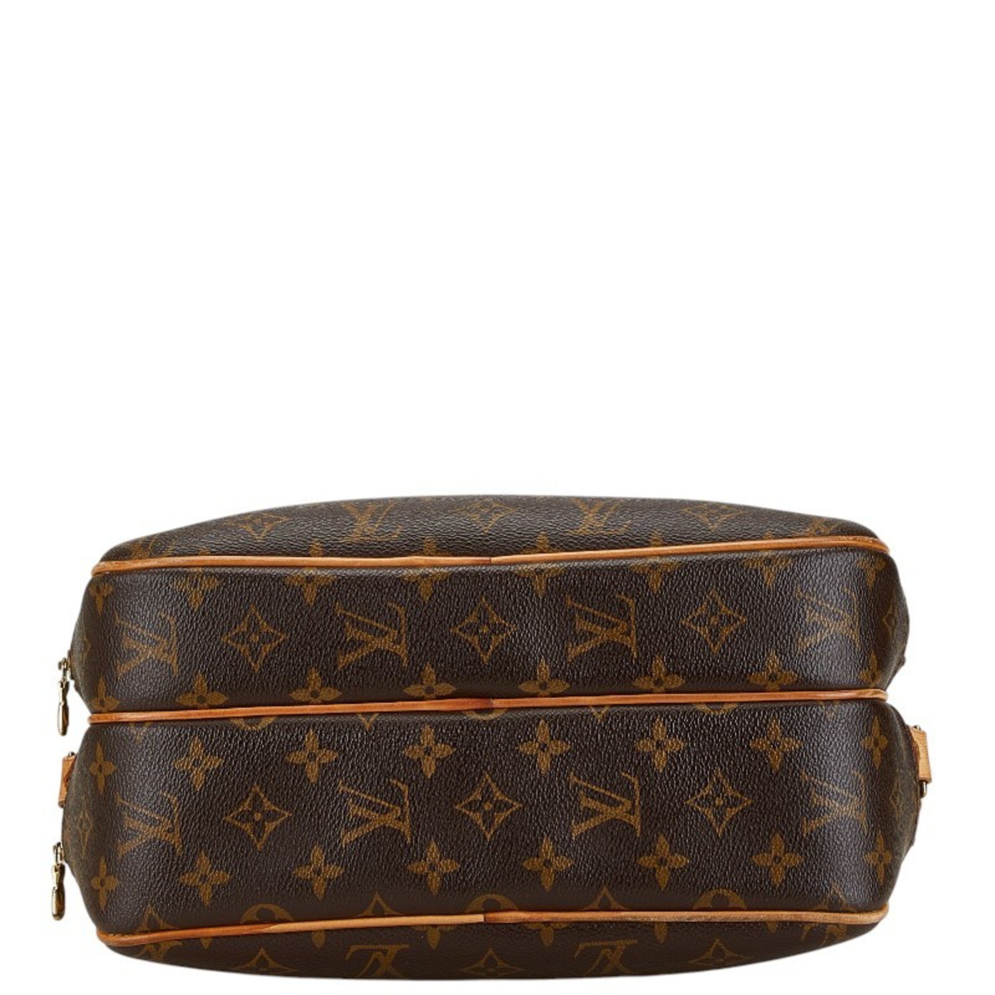 Louis Vuitton Monogram Reporter PM Shoulder Bag M45254 Brown PVC Leather Women's LOUIS VUITTON