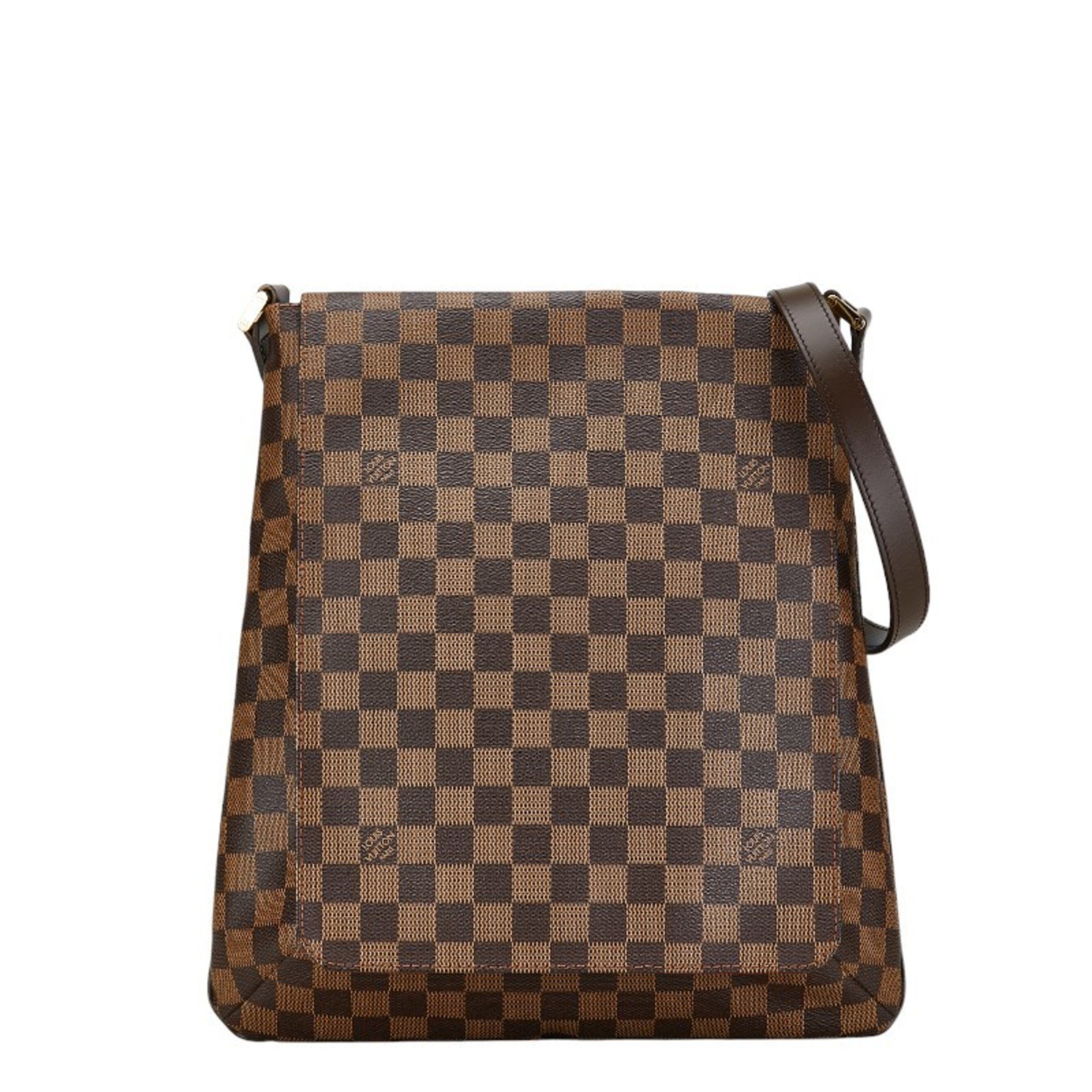 Louis Vuitton Damier Musette Shoulder Bag N51302 Brown PVC Leather Women's LOUIS VUITTON