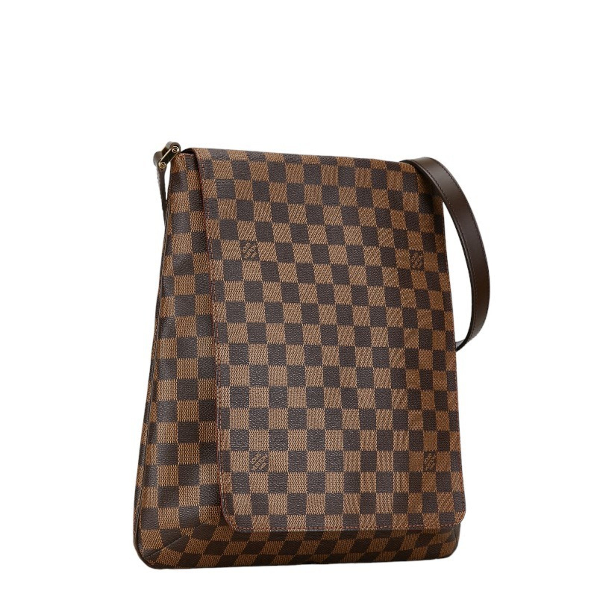 Louis Vuitton Damier Musette Shoulder Bag N51302 Brown PVC Leather Women's LOUIS VUITTON