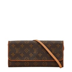 Louis Vuitton Monogram Pochette Twin GM Shoulder Bag M51852 Brown PVC Leather Women's LOUIS VUITTON