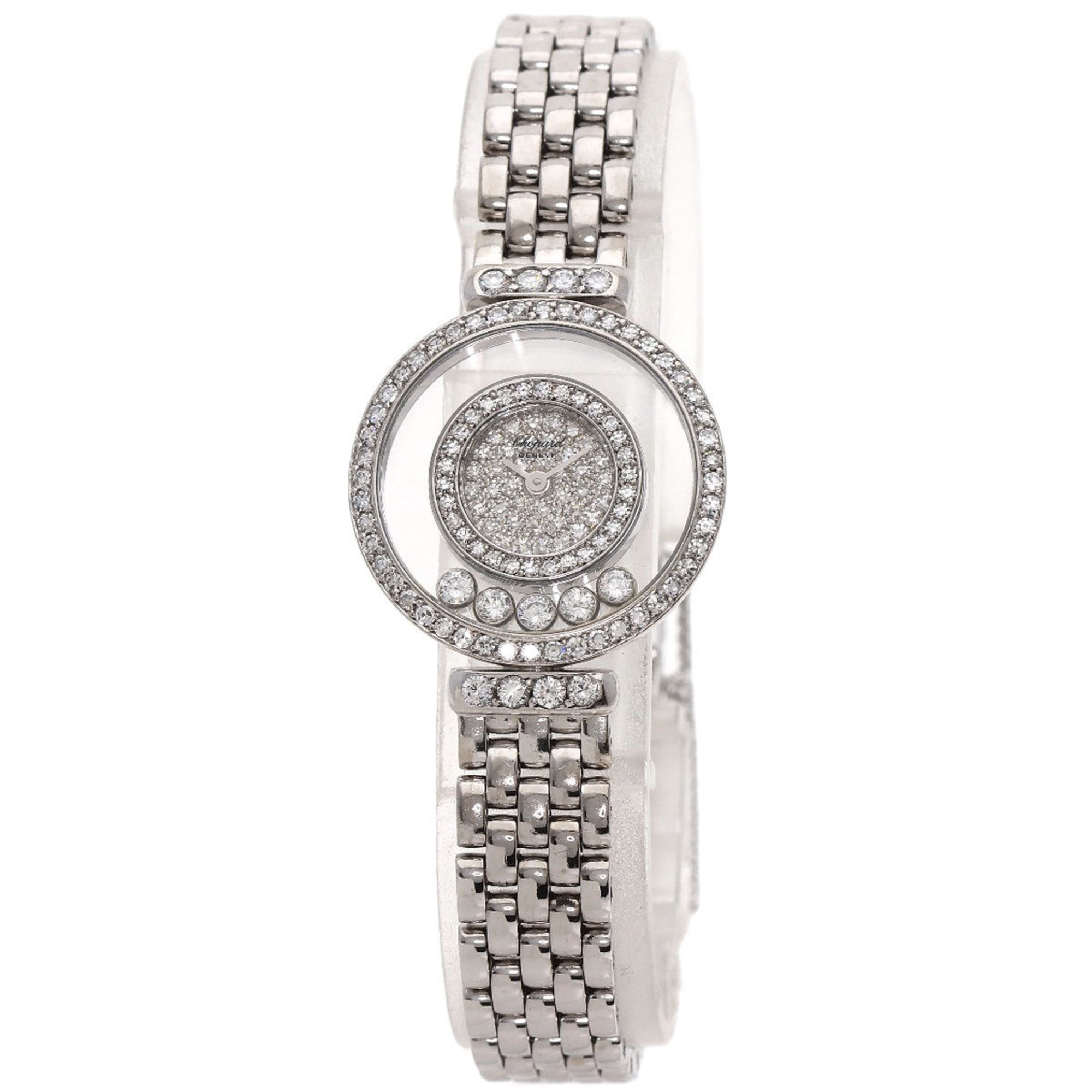 Chopard S20 5180 Happy Diamond Watch K18 White Gold K18WG Ladies