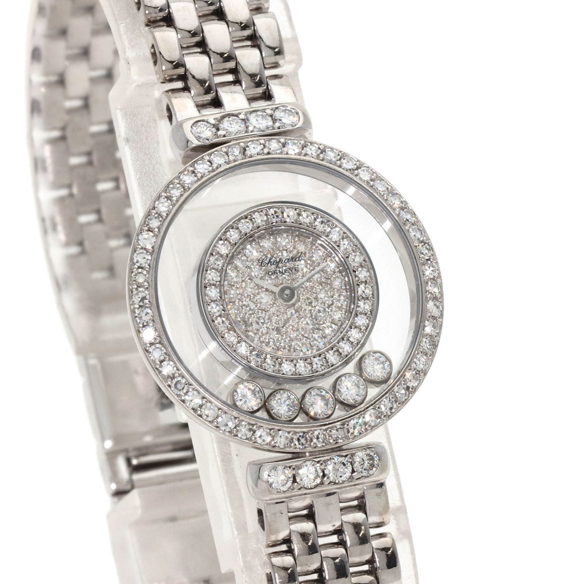 Chopard S20 5180 Happy Diamond Watch K18 White Gold K18WG Ladies