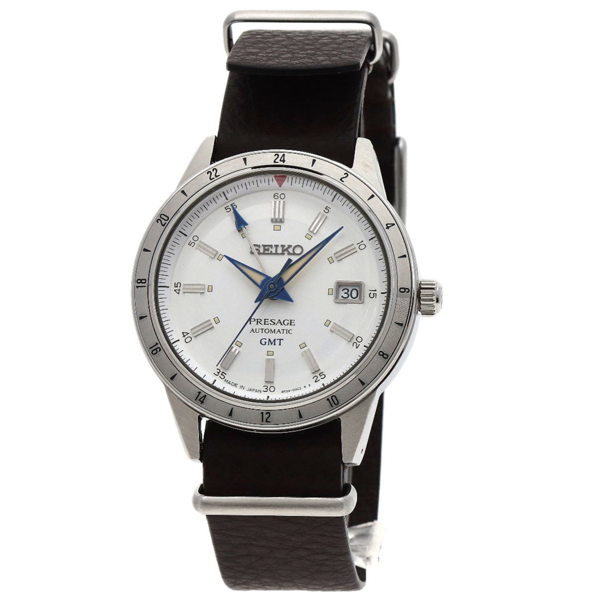 Seiko SARY233 4R34-00E0 Presage GMT 110th Anniversary Watch Stainless Steel Leather Men's SEIKO