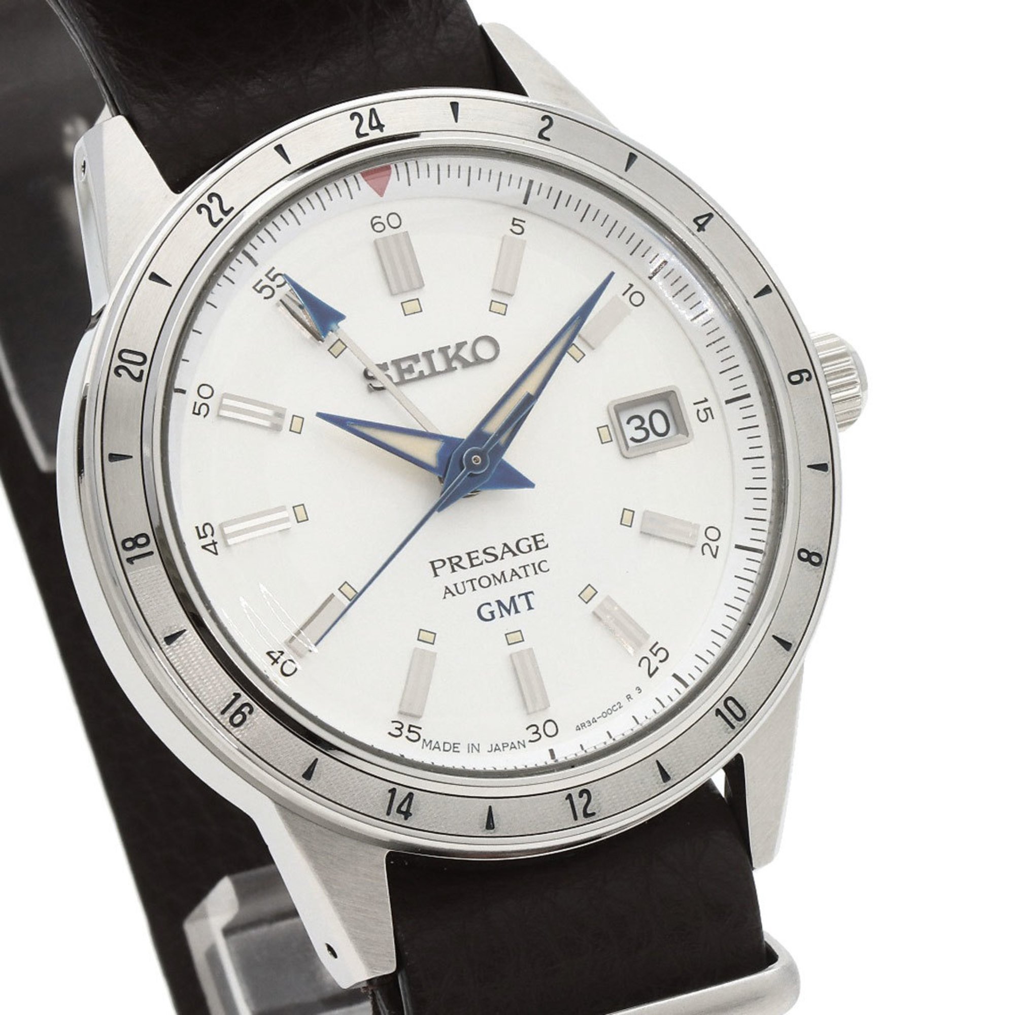 Seiko SARY233 4R34-00E0 Presage GMT 110th Anniversary Watch Stainless Steel Leather Men's SEIKO