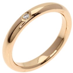 Tiffany Stacking Band 1P Diamond Ring, 18K Pink Gold, Women's, TIFFANY&Co.