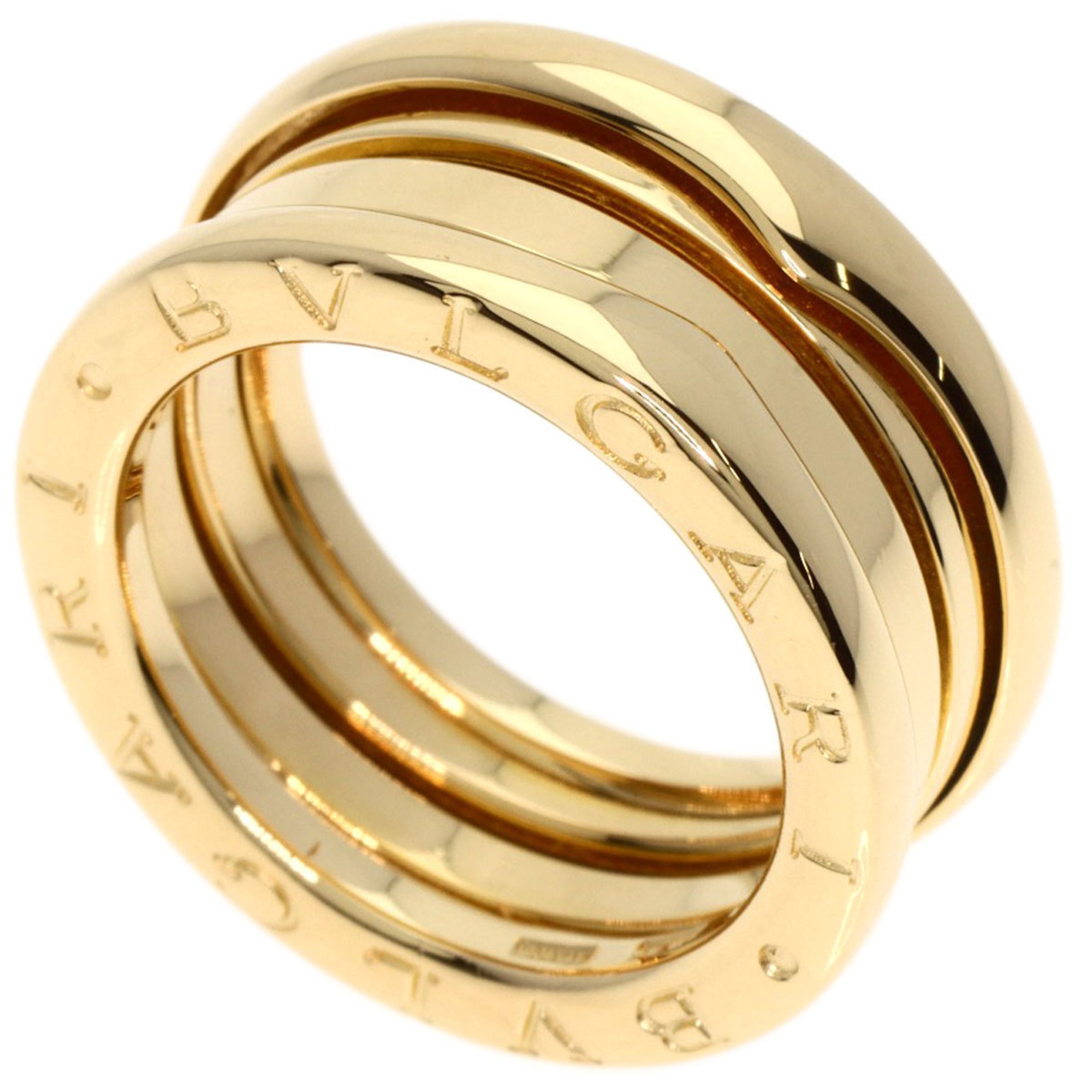 BVLGARI B-zero1 B-zero 1 2-band S #49 Ring, K18 Yellow Gold, Women's