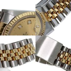 Rolex 16233G Datejust 10P Diamond Watch Stainless Steel SSxK18YG Men's ROLEX