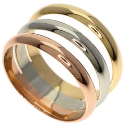 Cartier Three Color Ring #50 K18 Yellow Gold K18WG K18PG Women's CARTIER