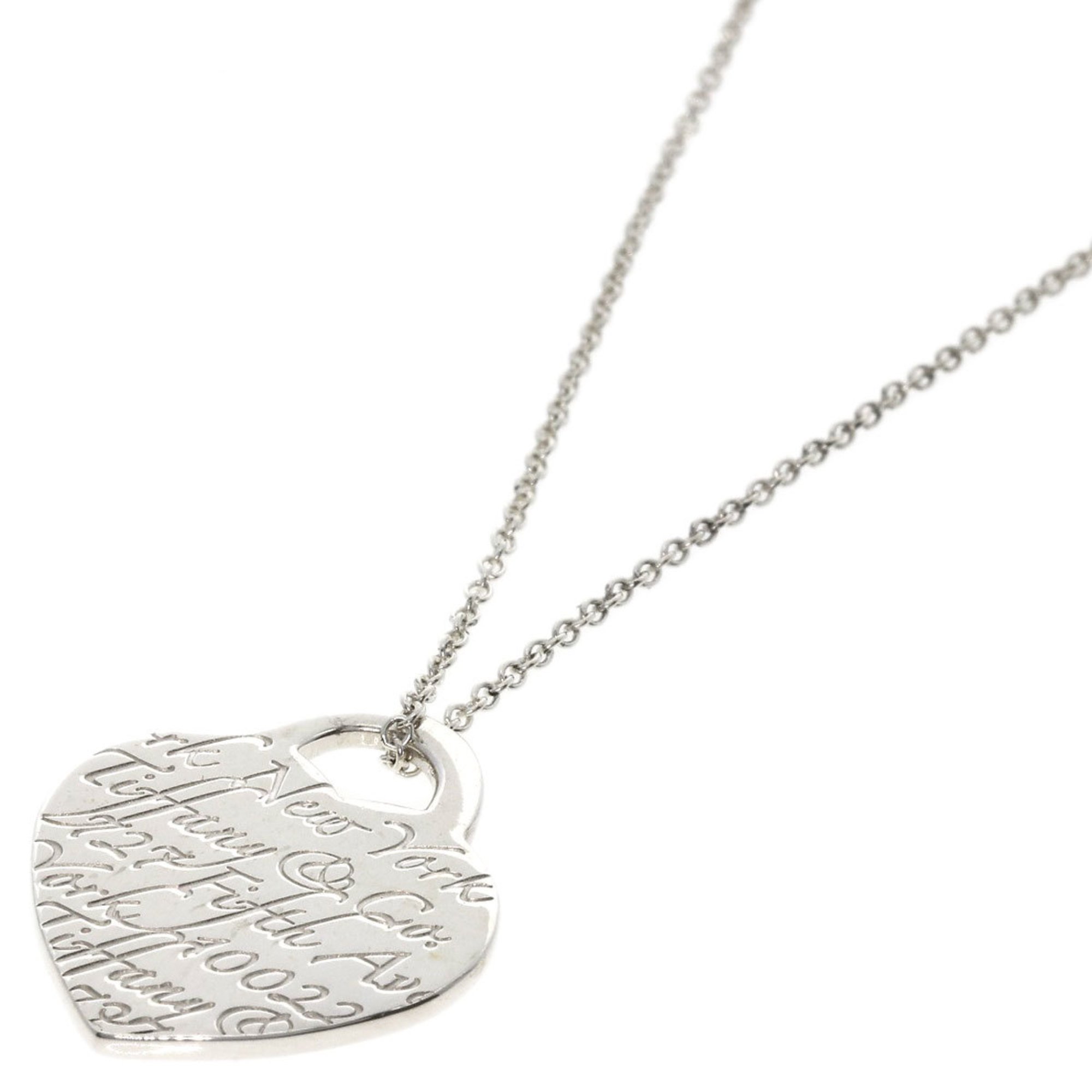 Tiffany Notes Heart Necklace Silver Women's TIFFANY&Co.