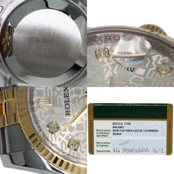 Rolex 116233G Datejust 10P Diamond Watch Stainless Steel SSxK18YG Men's ROLEX