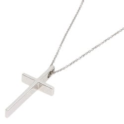 Tiffany Cross Necklace, 18k White Gold, Women's, TIFFANY&Co.