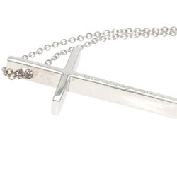 Tiffany Cross Necklace, 18k White Gold, Women's, TIFFANY&Co.