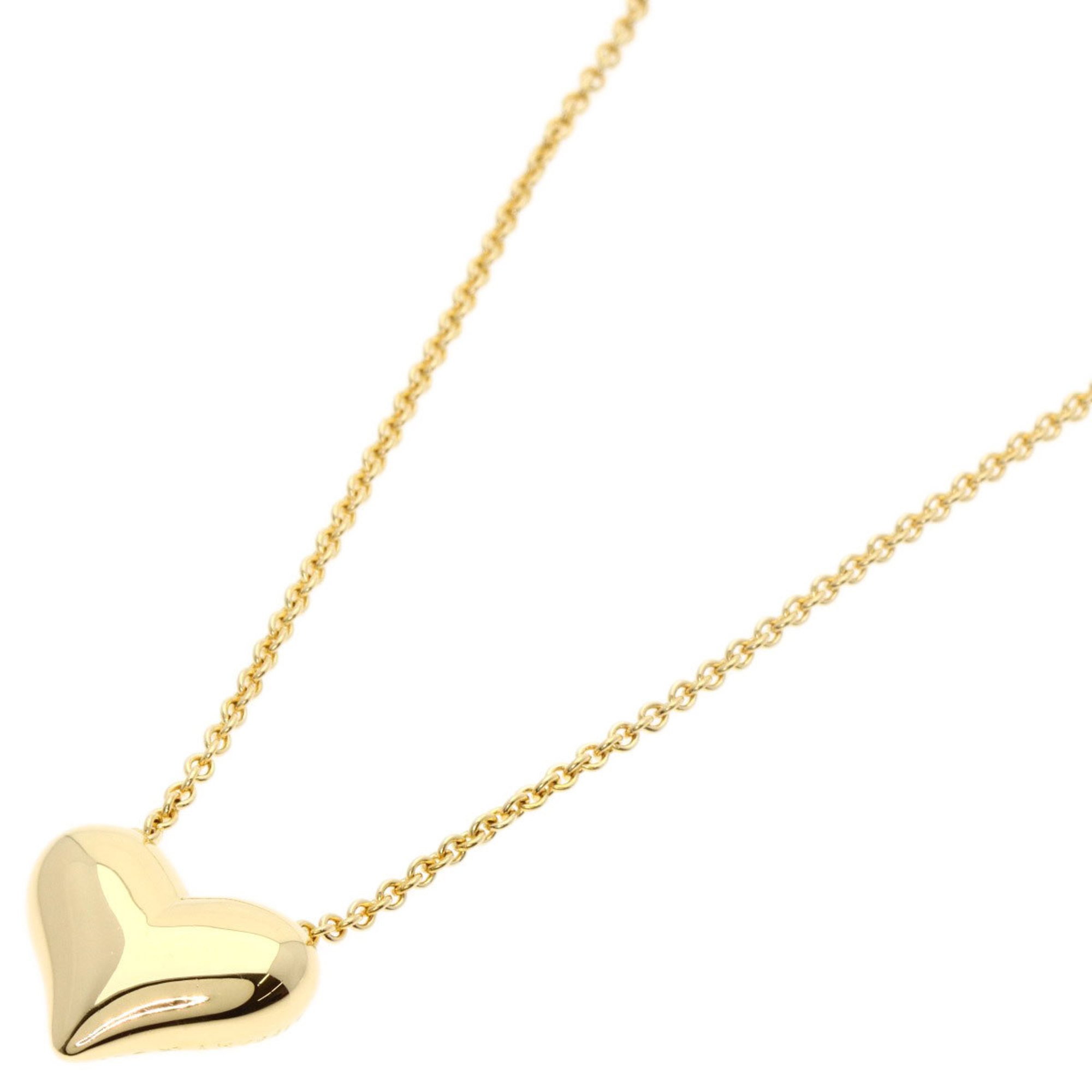 Tiffany Pinched Heart Necklace, 18K Yellow Gold, Women's, TIFFANY&Co.