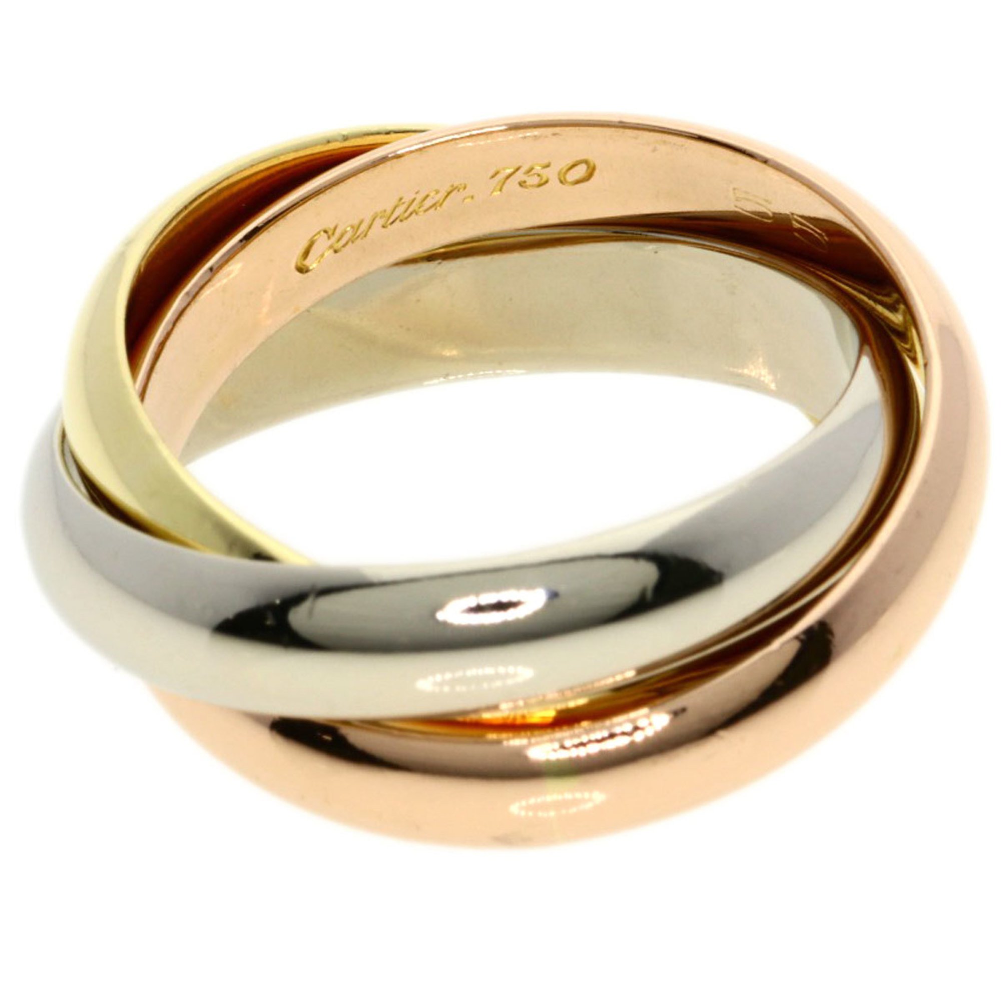 Cartier Trinity Ring, K18 Yellow Gold, K18WG, K18PG, Women's, CARTIER