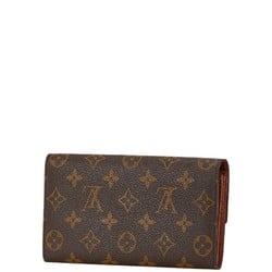 Louis Vuitton Monogram Pochette Porte Monnaie Credit Long Wallet M61725 Brown PVC Leather Women's LOUIS VUITTON