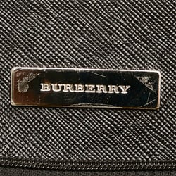 Burberry Nova Check Handbag Tote Bag Black Leather Women's BURBERRY