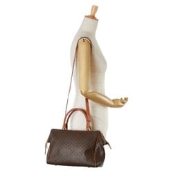 Celine Macadam Handbag Shoulder Bag Brown PVC Leather Women's CELINE