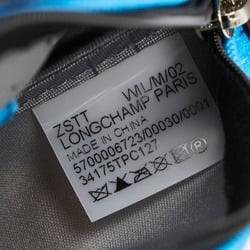 Longchamp TOILET PAPER collaboration Le Pliage Banana handbag blue black canvas leather ladies