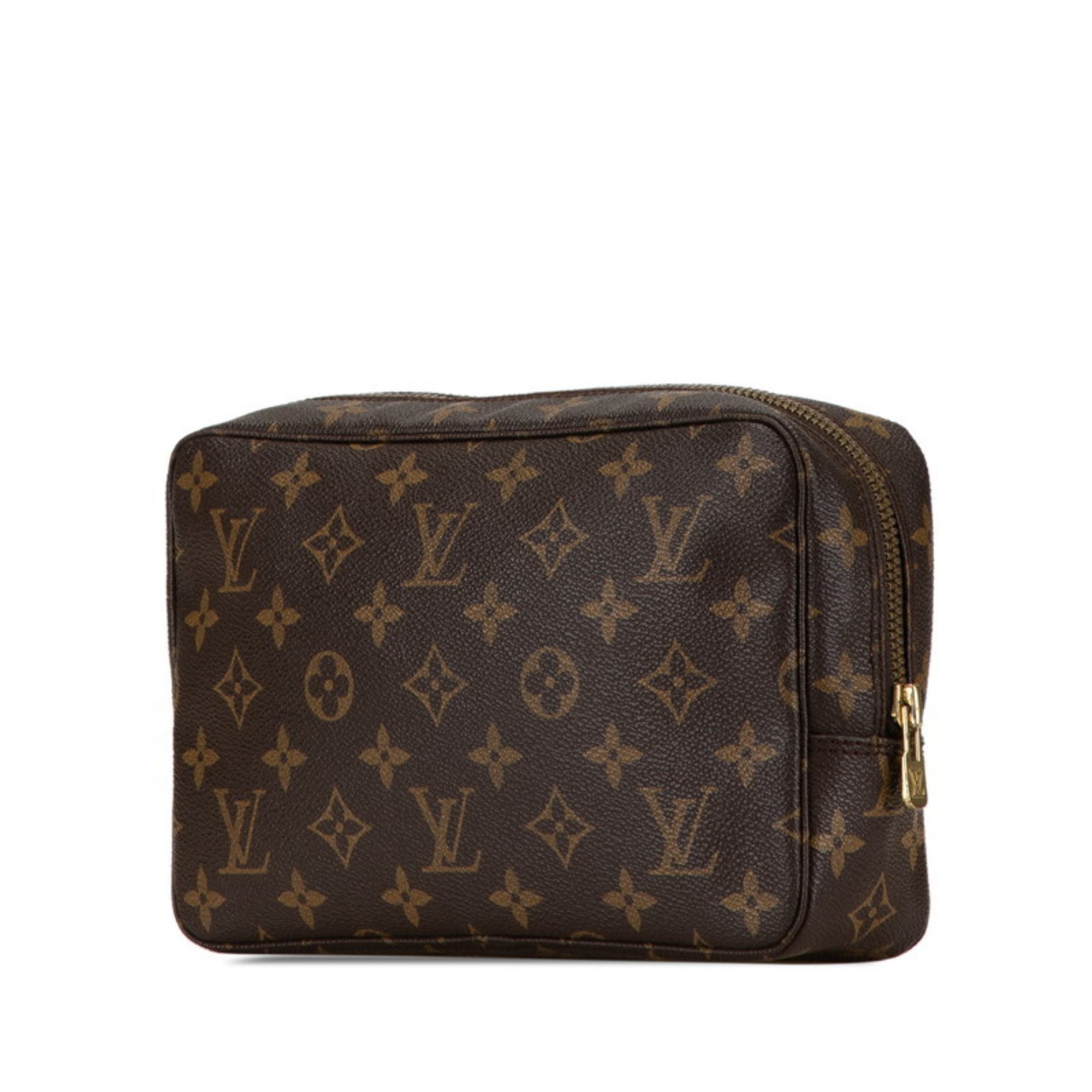 Louis Vuitton Monogram Truss Toilette 23 Pouch M47524 Brown PVC Leather Women's LOUIS VUITTON