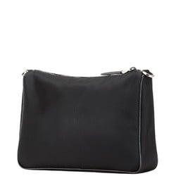 Prada Triangle Plate Shoulder Bag 2VH113 Black Nylon Leather Women's PRADA