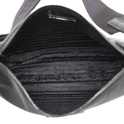 Prada Triangle Plate Shoulder Bag 2VH113 Black Nylon Leather Women's PRADA