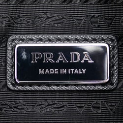 Prada Triangle Plate Shoulder Bag 2VH113 Black Nylon Leather Women's PRADA