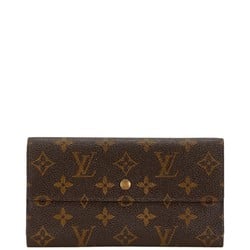 Louis Vuitton Monogram Porte Tresor International Long Wallet M61215 Brown PVC Leather Women's LOUIS VUITTON