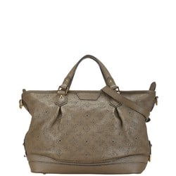 Louis Vuitton Monogram Mahina Stella PM Handbag Shoulder Bag M93063 Taupe Greige Leather Women's LOUIS VUITTON