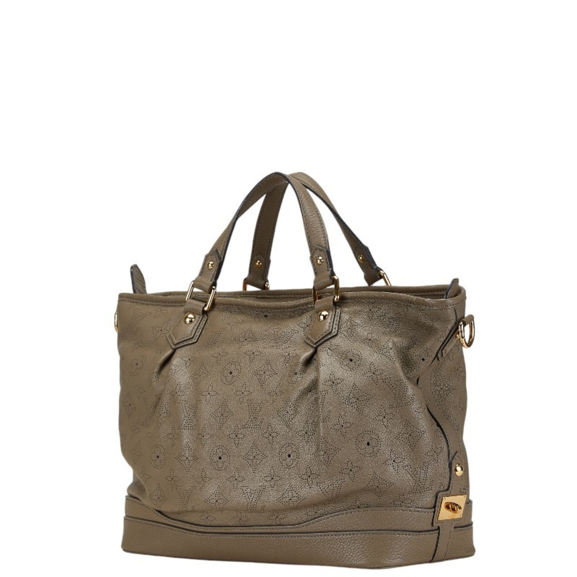 Louis Vuitton Monogram Mahina Stella PM Handbag Shoulder Bag M93063 Taupe Greige Leather Women's LOUIS VUITTON