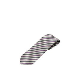 Hermes Striped Tie Black Purple White Silk Men's HERMES