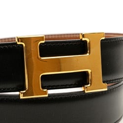 Hermes Constance H Belt Black Box Calf Women's HERMES