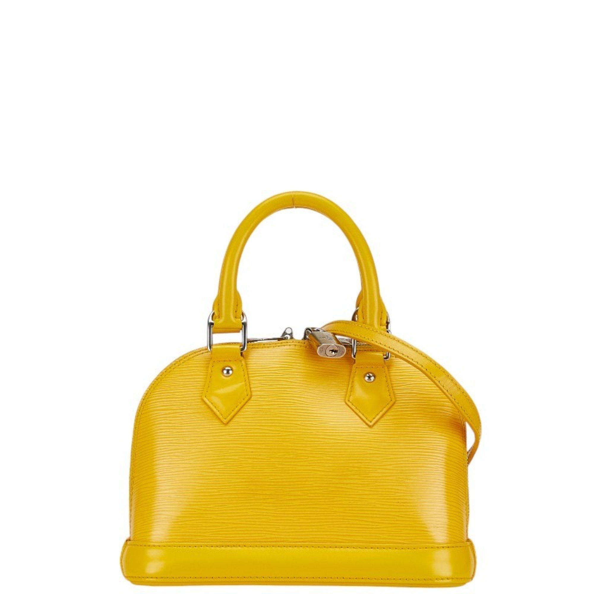 Louis Vuitton Epi Alma BB Handbag Shoulder Bag M40866 Citron Yellow Leather Women's LOUIS VUITTON