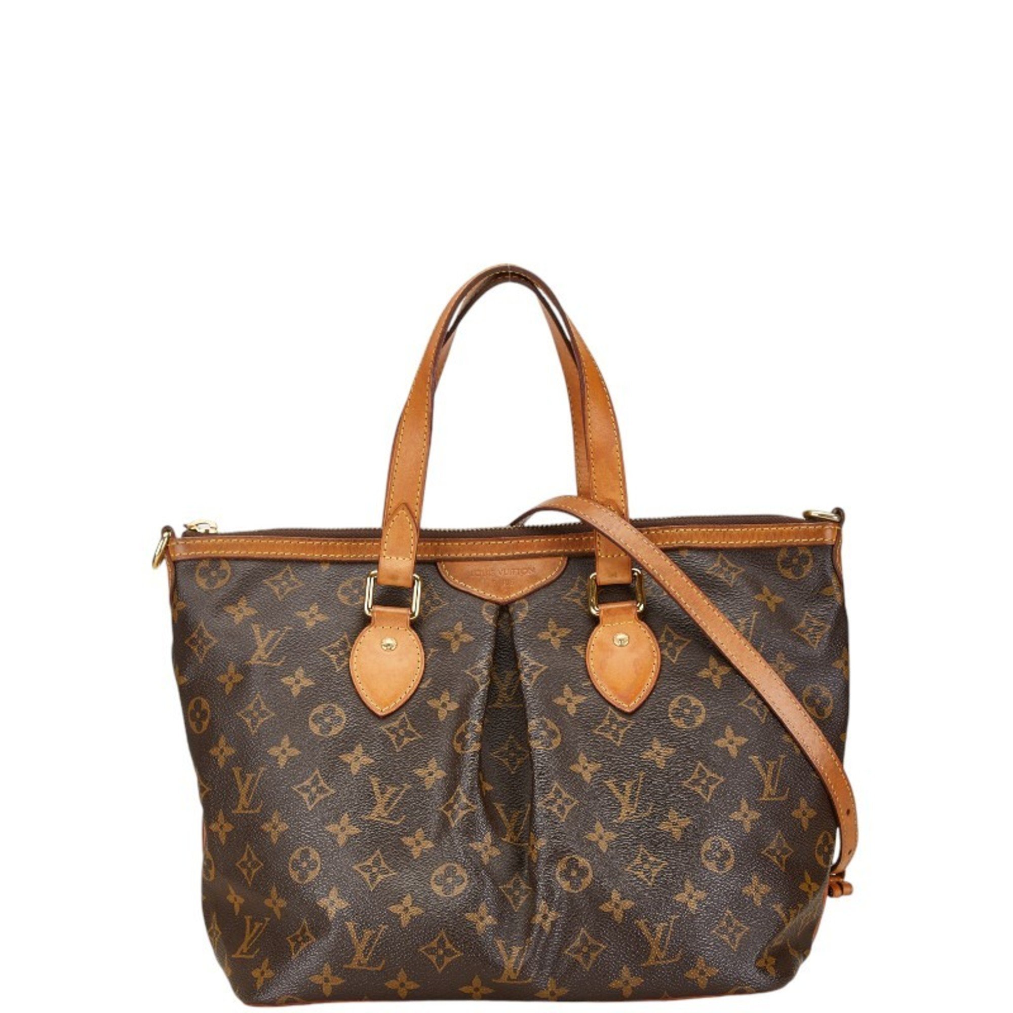 Louis Vuitton Monogram Palermo PM Handbag Shoulder Bag M40145 Brown PVC Leather Women's LOUIS VUITTON