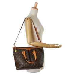 Louis Vuitton Monogram Palermo PM Handbag Shoulder Bag M40145 Brown PVC Leather Women's LOUIS VUITTON