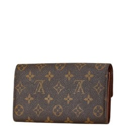 Louis Vuitton Monogram Portefeuille Sarah Long Wallet M61734 Brown PVC Leather Women's LOUIS VUITTON